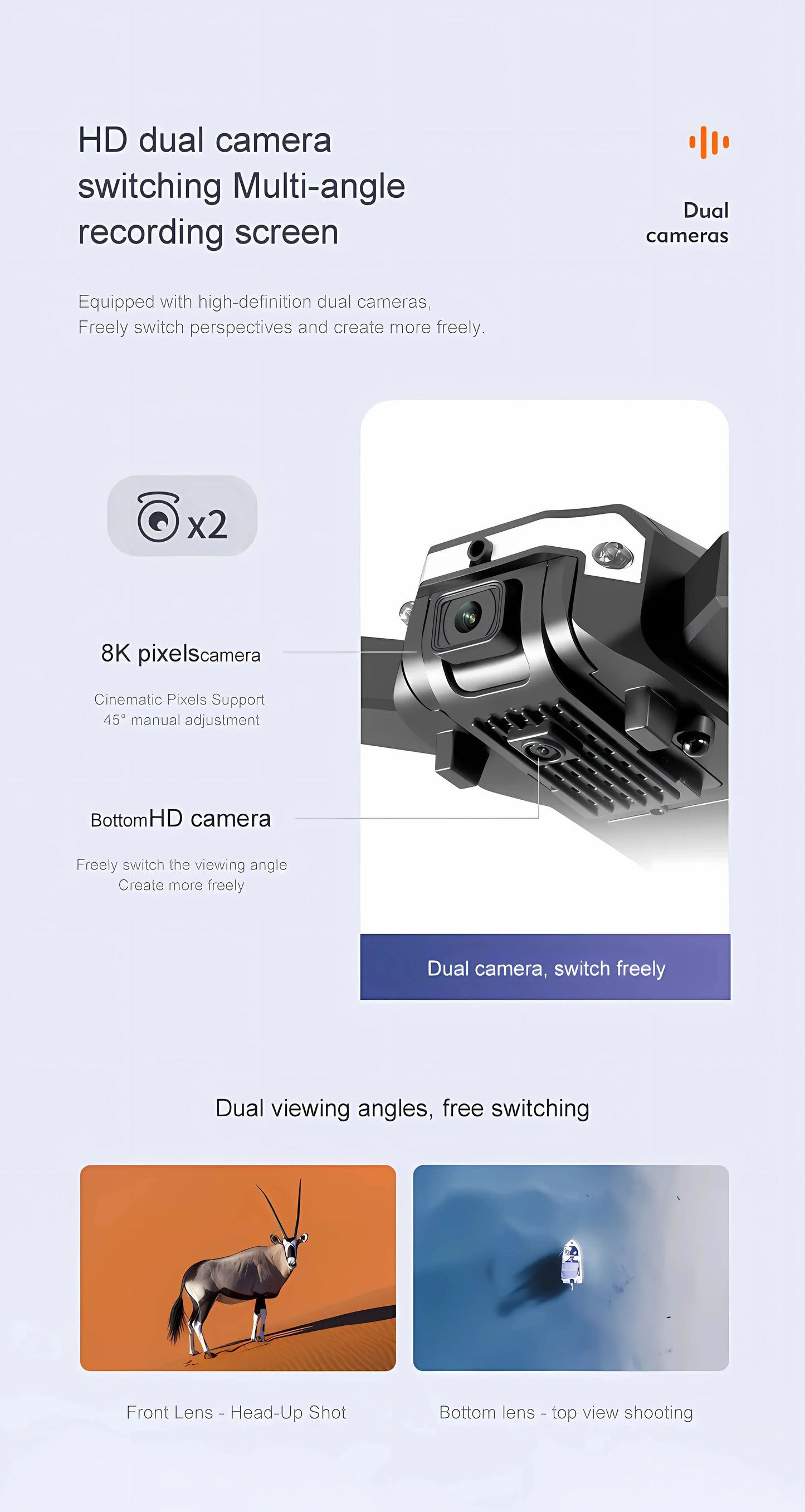 S6/G6 Drone 4K HD Camera WiFi FPV Live Video Obstacle Avoidance Foldable RC Quadcopter One-Key Return Professional Aerial