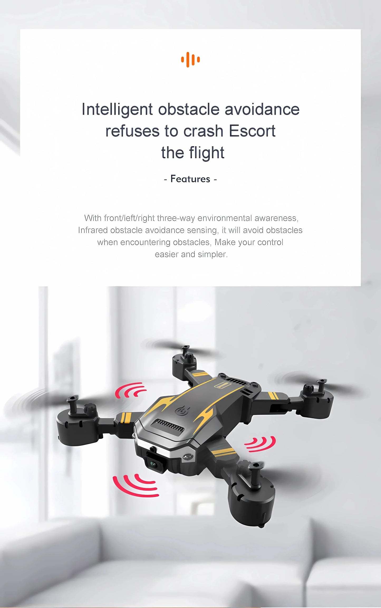 S6/G6 Drone 4K HD Camera WiFi FPV Live Video Obstacle Avoidance Foldable RC Quadcopter One-Key Return Professional Aerial