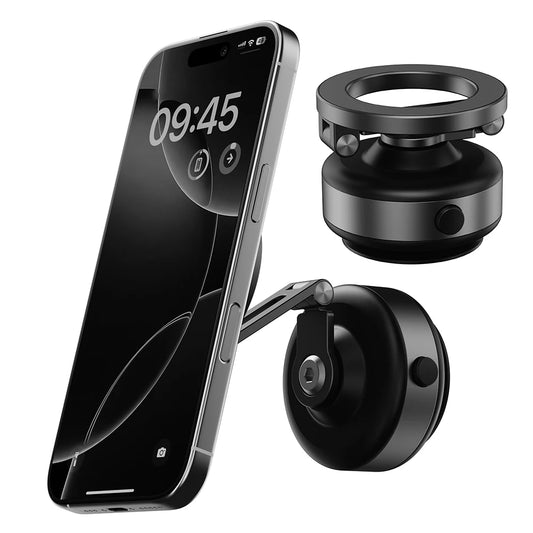 For Magsafe Magnetic Vacuum Adsorption Suction Cup Bracket 360° Rotatable Folding Car Magnetic Holder for IPhone/Samsung/Xiaomi