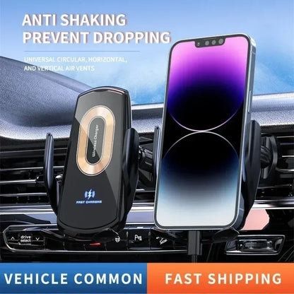 30W Wireless Car Phone Holder Universal navigation Clip Sensing Open Close Navigation Mount Wireless Charging Automobile Accessori