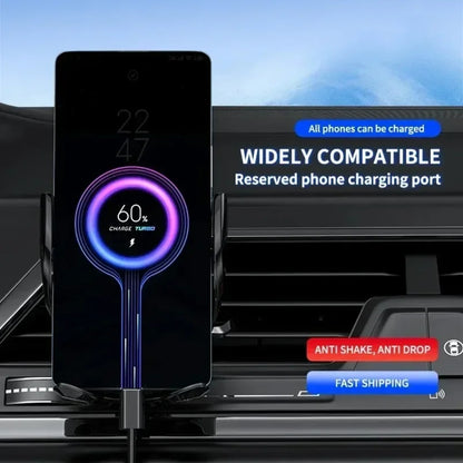 30W Wireless Car Phone Holder Universal navigation Clip Sensing Open Close Navigation Mount Wireless Charging Automobile Accessori