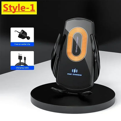 30W Wireless Car Phone Holder Universal navigation Clip Sensing Open Close Navigation Mount Wireless Charging Automobile Accessori