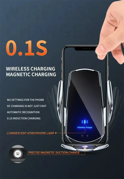 30W Wireless Car Phone Holder Universal navigation Clip Sensing Open Close Navigation Mount Wireless Charging Automobile Accessori