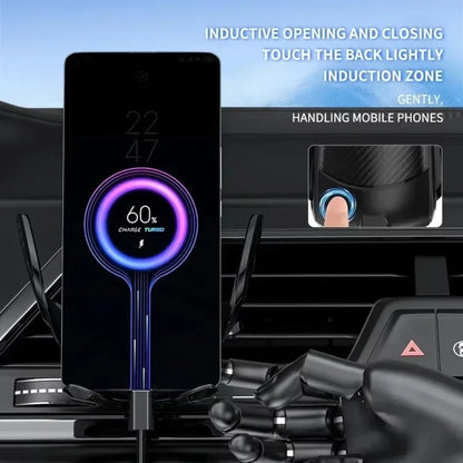 30W Wireless Car Phone Holder Universal navigation Clip Sensing Open Close Navigation Mount Wireless Charging Automobile Accessori