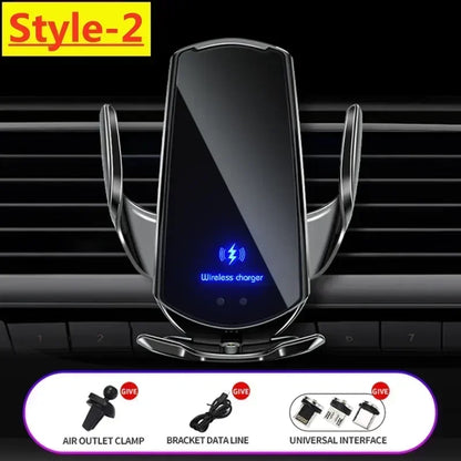30W Wireless Car Phone Holder Universal navigation Clip Sensing Open Close Navigation Mount Wireless Charging Automobile Accessori